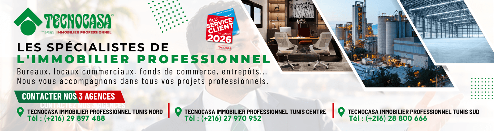 Bureaux, locaux commerciaux, fonds de commerce, entrepôts. Nous vous accompagnons dans tous vos projets professionnels.